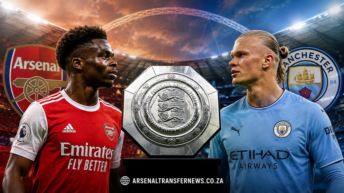 Arsenal vs Man City Live Today 2026 Community Shield match featuring Arsenal and Manchester City